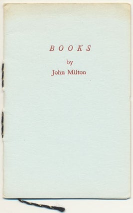 Item #11156 Books from Areopagitica. John MILTON