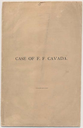 Item #13129 Case of F.F. Cavada. Charles H. T. COLLIS