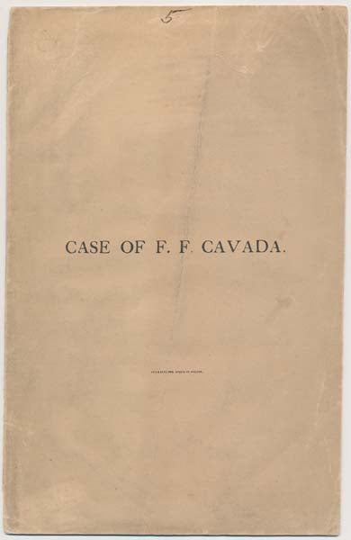 Item #13129 Case of F.F. Cavada. Charles H. T. COLLIS.