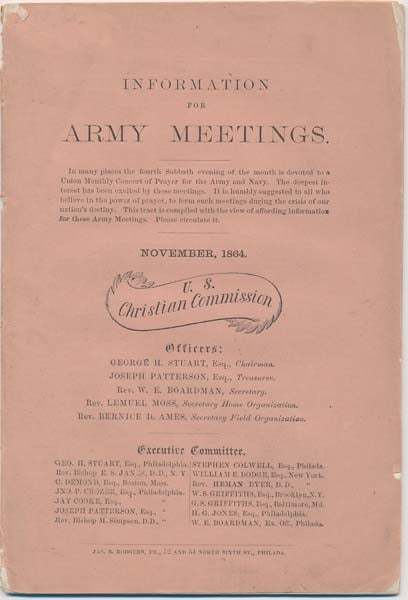 Item #13510 Information for Army Meetings: November, 1864.
