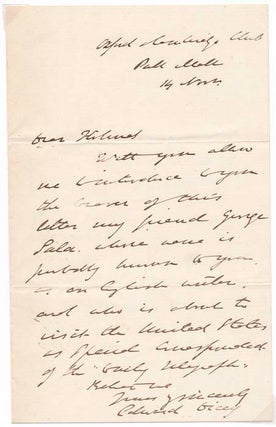 Item #14857 Autograph Letter Signed. Edward DICEY