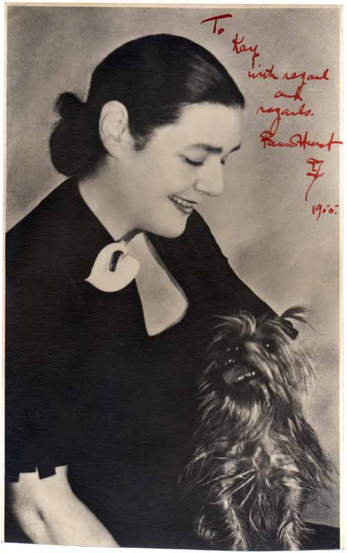 Item #14882 Inscribed Photograph Signed. Fannie HURST.