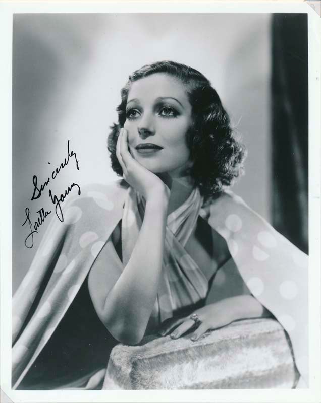 YOUNG, Loretta (1913-2000) - Photograph Signed