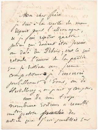 Item #14976 Autograph Letter Signed. Karl MERZ