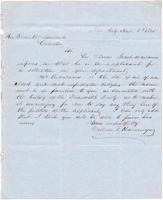 Item #15404 Autograph Letter Signed. William F. HAVEMYER