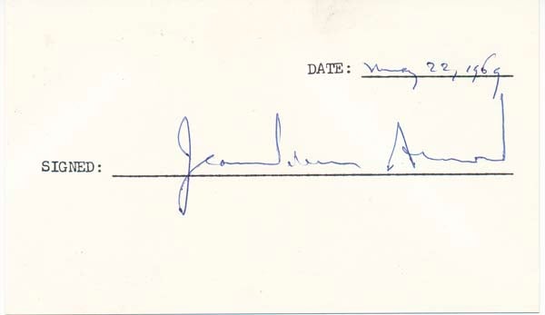 Item #15567 Signature. Jean-Pierre AUMONT.
