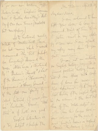 Item #16552 Autograph Letter Signed. Henry A. BEERS