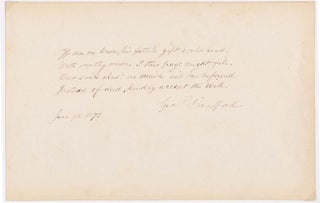 Item #16586 Autograph Quotation Signed. George P. BRADFORD