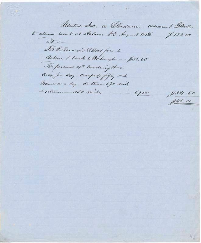 WELLES, Gideon (1802-78) - Autograph Document Signed