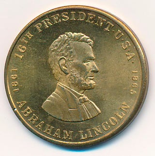 Item #16954 Abraham Lincoln / 16th President U.S.A. / 1861 / 1865. ABRAHAM MEDALLION -- LINCOLN