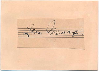 Item #17918 Signature. Leon MARX
