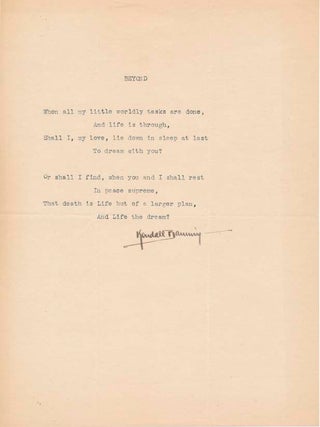 Item #18020 Typed Quotation Signed / Typed Note Signed. Kendall BANNING