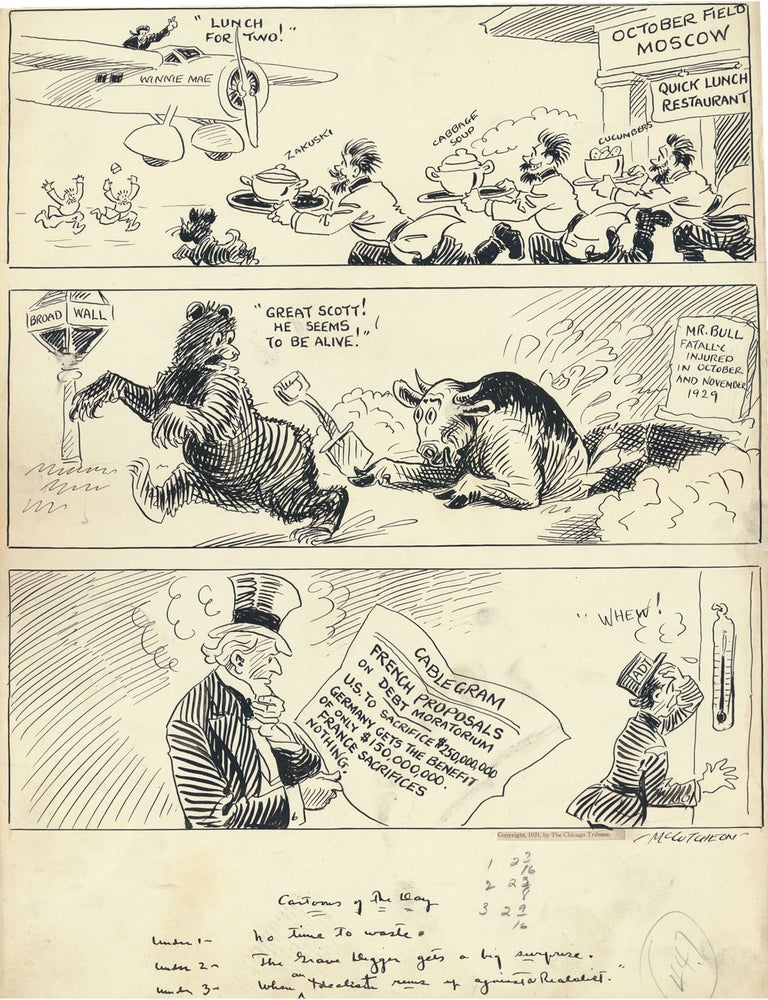 Item #18030 Signed Ink Drawing. John T. McCUTCHEON.