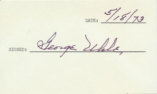 Item #18332 Signature. George UHLE