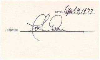 Item #18340 Signature. Johnny GREEN