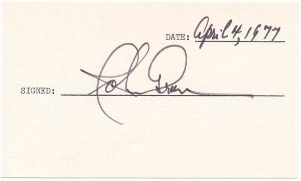 Item #18340 Signature. Johnny GREEN.