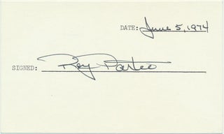 Item #18341 Signature. Roy PARTEE