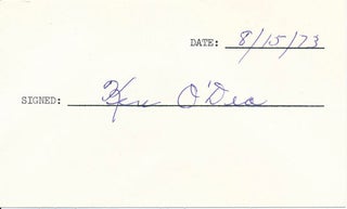 Item #18426 Signature. Ken O'DEA