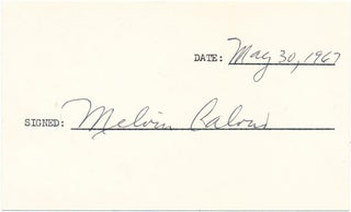 Item #18654 Signature. Melvin CALVIN