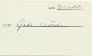 Item #18701 Signature. Jake WADE