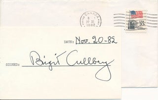 Item #18889 Signature. Birgit CULLBERG, 1908-?