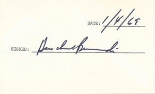 Item #18912 Signature. Herschel BERNARDI