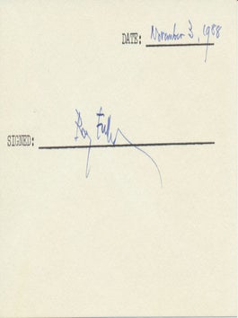 Item #18924 Signature. Roy FULLER
