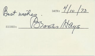 Item #18943 Signature. Brooks HAYS