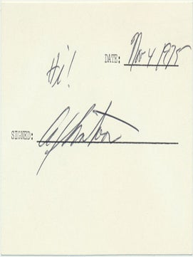 Item #18944 Signature. A. J ANTOON