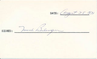 Item #18952 Signature. Mark BELANGER