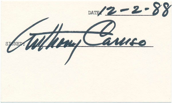 CARUSO, Anthony (1916-2003) - Signature