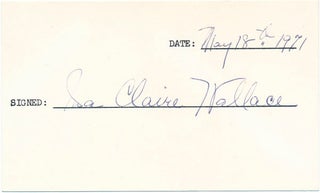 Item #18958 Signature. Ina CLAIRE