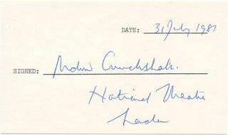 Item #18971 Signature. Andrew CRUIKSHANK