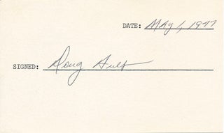Item #18980 Signature. Doug AULT