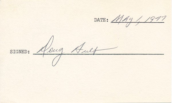 Item #18980 Signature. Doug AULT.