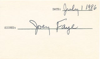 Item #18995 Signature. Joey FAYE
