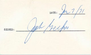 Item #18998 Signature. Jack GILFORD