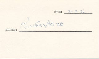 Item #19002 Signature. Robertson HARE