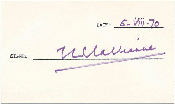 Item #19024 Signature. Eva LeGALLIENNE.