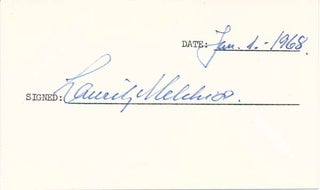 Item #19078 Signature. Lauritz MELCHOIR