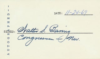 Item #19089 Signature. Walter S. BARING