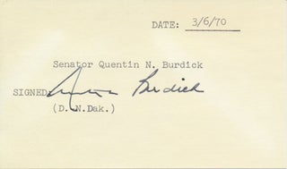 Item #19092 Signature. Quentin N. BURDICK