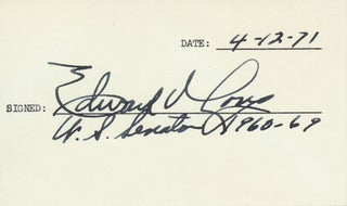 Item #19121 Signature. Edward V. LONG