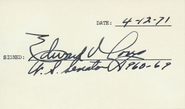 Item #19121 Signature. Edward V. LONG.