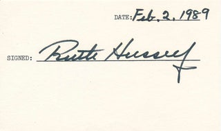 Item #19124 Signature. Ruth HUSSEY