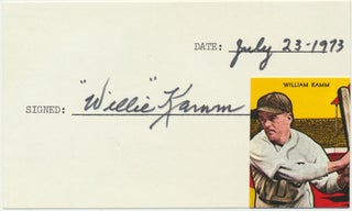 Item #19164 Signature. Willie KAMM
