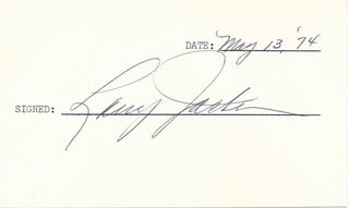 Item #19173 Signature. Larry JACKSON