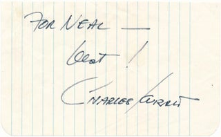 Item #19181 Signature. Charles KURALT
