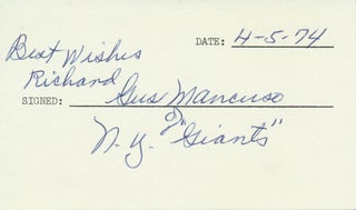 Item #19195 Signature. August "Gus" MANCUSO