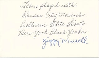 Item #19196 Signature. Everett "Ziggy" MARCELL
